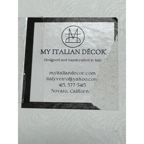 Handmade Italian Glass Square Plate Millefiori Tree Design My Italian Décor READ - Picture 10 of 12